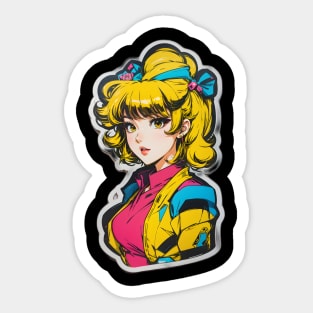 Retro anime girl Sticker